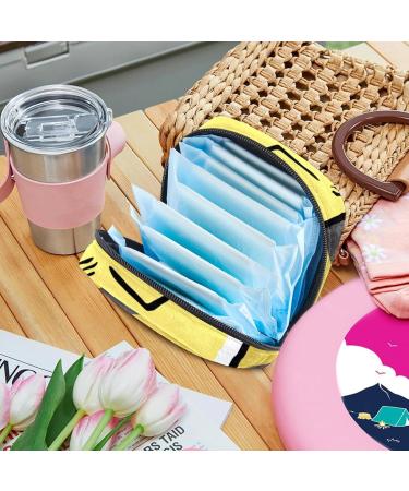 Buy Portable Women's Binding-Up Bags & Menstrual Cup Pockets | Cute Black & Yellow Designs for Teens - Buy Online on GoSupps.com
