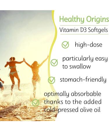 Healthy Origins Depot Vitamin D3 10,000 IU 120 Softgels - Highly Dosed, Lab-Tested, Soy Free, Non-GMO - Buy Online on GoSupps.com