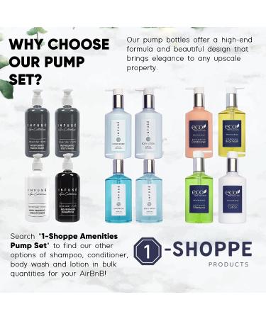 Terra Pure Green Tea Amenities Set - 10.14 oz. Shampoo, Conditioner, Hand/Body Wash, Lotion - 4 Pack - Buy Online on GoSupps.com