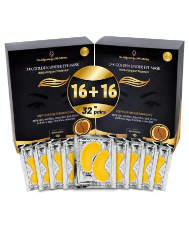 Bisou Bisou Bisou Gold Under Eye Patches with Lip Mask - 16 Pairs | Dark Circles, Puffiness, Wrinkles | Hydrogel Collagen Eye Pad - Buy Online on GoSupps.com
