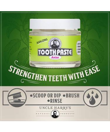 Uncle Harry's Anise Remineralizing Toothpaste - Natural Whitening & Enamel Promoting | Vegan Fluoride Free (2 Pack) - Buy Online on GoSupps.com