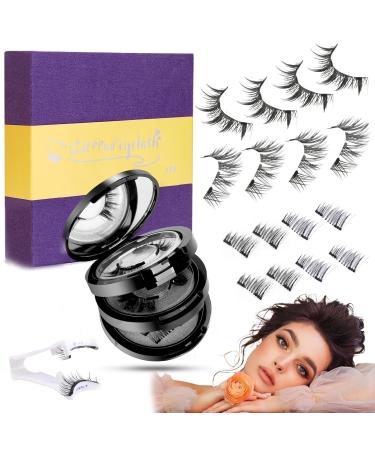 Magnetic Eyelashes with Applicator Beauty Haven Magnetic Lashes Magnetic Eyelashes Natural Look 3D False Eyelashes Magnetic Reusable Magnetic Eyelashes without Eyeliner No Glue Needed Gifts for Women