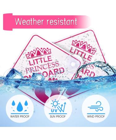 Amabro Little Princess on Board Car Warning Signs 2pcs - Pink Safety Bumper Sticker Set - Buy Online on GoSupps.com