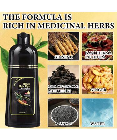 3 Pcs 3 in 1 Black Hair Dye Shampoo | Nourishing Semi-Permanent Gray Coverage for Men & Women | 100ml x 3 - International Shipping Available - Buy Online on GoSupps.com