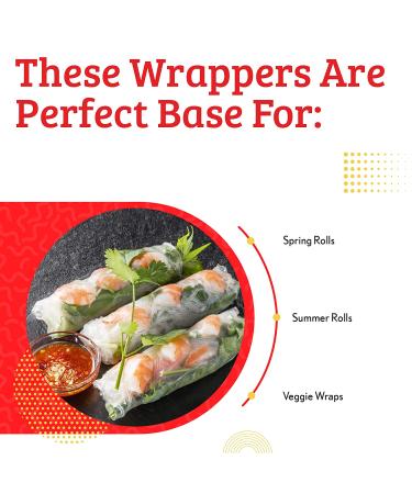 Cathay Fresh Spring Roll Rice Paper Wrappers Rice Paper Wrappers for Fresh Rolls-60 Sheets Non-GMO Gluten-Free Low Carb Vietnamese Summer Wrap with Natural Ingredients Veggie Wrap (Round 16cm) - Buy Online on GoSupps.com