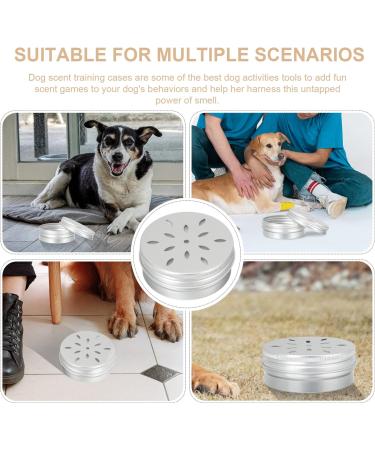 POPETPOP Nose Scent Container 20 pcs Tins Silver Round Dog Tin Holder Scent Equipment Work Accessory Aluminum Container Nose Dogs for Containers Odor Tool Metal Case Training Sniffle Puppy Scent - Buy Online on GoSupps.com