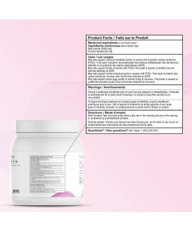 Theralogix Ovasitol Myo-Inositol & D-Chiro Inositol Powder 90 Day Supply | Optimal 40:1 Ratio | Support for PCOS Fertility & Menstrual Health for Women - Buy Online on GoSupps.com