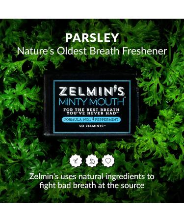 Zelmin's Minty Mouth Breath Freshener Long Lasting Bad Breath Treatment for Adults Natural Breath Mints - Peppermint - Pack Of 5 - Buy Online on GoSupps.com