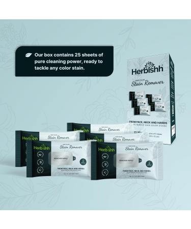 Herbishh Hair Color Stain Remover Wipes Gentle Formula for Dye Cleanup Easy Clean Hair Color Remover Wipes for Skin Travel Pack With 5 Wipes Safe and Skin-Friendly (Pack of 5) - Buy Online on GoSupps.com