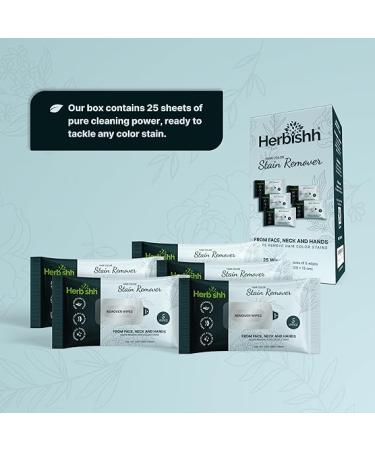 Herbishh Hair Color Stain Remover Wipes - 5 Travel Pack - Gentle Dye Cleanup Solution - Skin-Friendly Formula - Buy Online on GoSupps.com