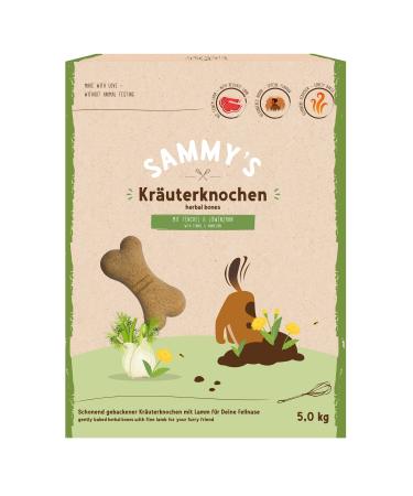 Sammy's herbal bones | Gently baked dog snacks | Herbal bones with fine lamb | 5 kg Herbal bones 5 kg (1 pack)