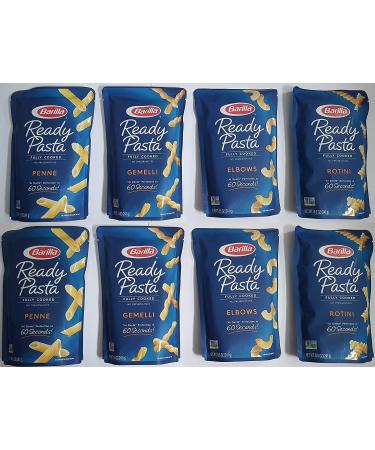 8-pack Variety, Barilla Ready Pasta: 2 pouches each of Rotini, Penne, Elbows, and Gemelli 2020 8 Piece Assortment