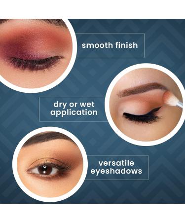 CCOLOR Unisex 3 Eyeshadow Palette - Highly Pigmented Long-Wearing Makeup in Matte, Metallic & Shimmer - Neutral Blue Red Tones - Buy Online on GoSupps.com