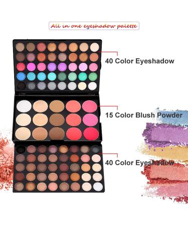MKNZOME Professional 24Pcs Makeup Set with Cosmetic Bag - Essential All-in-One Gift Set for Travel - Eyeshadow Palette, Lip Gloss, Foundation, Brushes - Buy Online on GoSupps.com