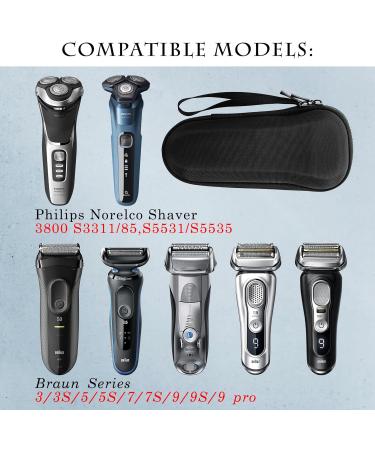 Fyy Pocket for Razor Men | Electric Shaver Organizer Bag & Case for Braun Series 3/5/7/9 | Travel Protective Cover & Carrier Bag (B-Black) - Buy Online on GoSupps.com