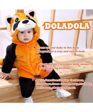 Doladola Unisex Kid's Costume Outfit 2-3 Years Raccoon Hooded Romper Jumpsuit - Buy Online on GoSupps.com