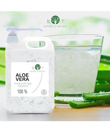 Organic Fresh Aloe Vera Liquid Concentrate. Concentrated juice directly from the plant. 100% natural and pure. Cold pressed. Organic - 2000 ml 2 L - Buy Online on GoSupps.com