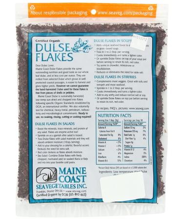 Maine Coast Sea Vegetables Dulse Flakes 4 oz (Pack of 5) - Organic Seaweed Superfood - Buy Online on GoSupps.com