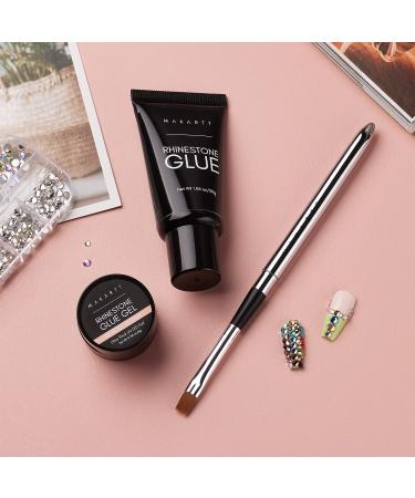 Makartt 2pcs Nail Rhinestone Glue Gel Set - 38ml Clear Super Strong Adhesive for Nail Decorations - 3D Stones, Charms, Flowers - Nail Lamp Required - Buy Online on GoSupps.com
