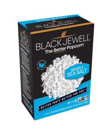 Black Jewell Gourmet Microwave Popcorn, Simply Sea Salt, 10.5 Ounces (Pack of 6)