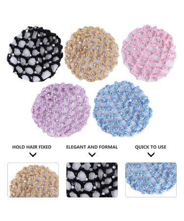 Lurrose 10pcs Pearl Bun Cover - Colorful Elastic Crochet Hair Net for Girls & Women | Perfect Ballet Bun Accessory - Buy Online on GoSupps.com