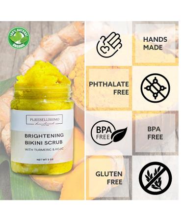 Brightening Bikini Scrub For Body Care Intimate Exfoliating Body Scrub For Dark Spots Ingrown Hair Treatment For Bikini Area Bump Eraser Bikini Area Exfoliator for Women Turmeric Scrub 10oz - Buy Online on GoSupps.com