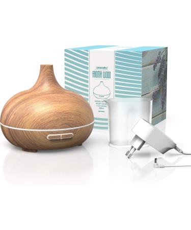 ARENDO Ultrasound LED Aroma Diffuser 300 ml - Humidifier with Timer & 7 LED Colors - Quiet Operation & Wooden Decor for Home Use - Buy Online on GoSupps.com