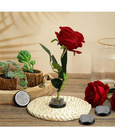 4 Pcs Silver Flower Frogs - Round Floral Arrangement Pin Holder Set for Vases and Plants - Buy Online on GoSupps.com