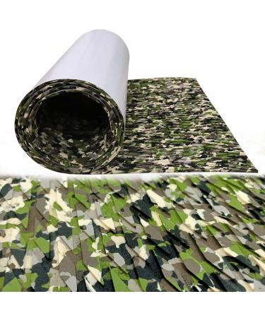 Hjdeck Boat Flooring EVA Foam Boat Decking Non-Slip Surfboard Traction Pad Kayak Decking Accessories Marine Carpet for Boats Yacht Surfing Board Swimming Platform RV Flooring Steps Pool Golf Cart Pad A-Jungle Camo 47.2"x21.6"