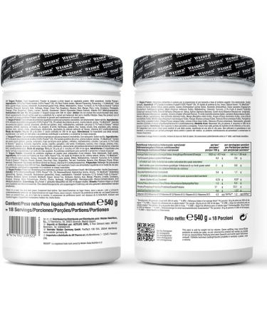 Weider Vegan Protein Powder (540g) - Plant-Based 23g Protein/Serving Pea & Rice Isolate with Vitamin B12 & Stevia - Gluten Free, No Sugar - Vanilla Flavor (18 Servings) - Buy Online on GoSupps.com