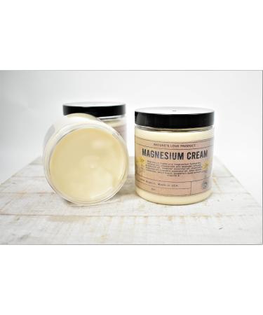 Nature's Love Product Magnesium Cream (NATURAL ORGANIC INGREDIENTS- MAGNESIUM + ESSENTIAL OILS) all ages - tired sore muscles - muscle cramps- sleep support - US made - topical- dry sore feet
