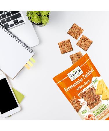 Buy Dr. Karg s Wholemeal Snack Emmental Onion - Crispy Vegetarian Snack 100% Whole Grain Additive-Free 10x110g | International Shipping - Buy Online on GoSupps.com