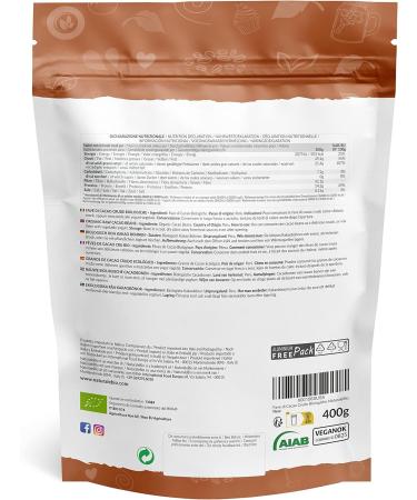 Organic Raw Cacao Beans 400g - Peruvian Natural & Pure | NaturaleBio 400g (Pack of 1) - Buy Online on GoSupps.com