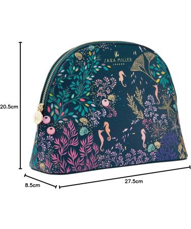 Sara Miller Beauty Underwater Spa Cosmetic Bag - Large Navy Organizer for Travel & Skincare - Buy Online on GoSupps.com