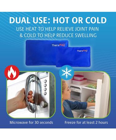 TheraPAQ Ankle Ice Pack Wrap - Hot & Cold Compression Brace for Injuries | Includes 2 Gel Packs | Relief from Sprain, Plantar Fasciitis, Achilles Tendonitis | Fits XS-XL - Buy Online on GoSupps.com