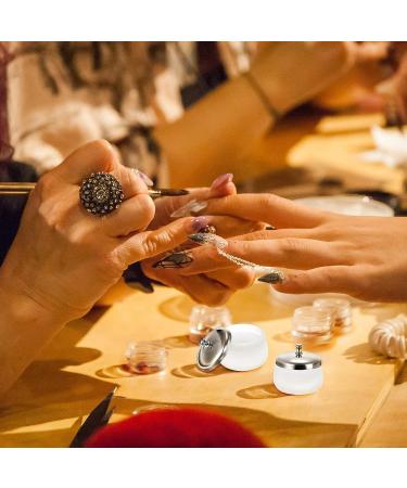Matte Crystal Glass 2-Piece Nail Art Dappen Dish Set | Acrylic Liquid Powder Holder - Buy Online on GoSupps.com