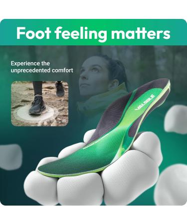 VALSOLE Heavy Duty Comfort Insoles - Arch Support Metatarsal Shock Pad 3D Printed for Men & Women - Size S:10.3/261MM - Superior Grip & Dynamic Support - Buy Online on GoSupps.com