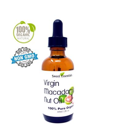 Organic Unrefined Macadamia Nut Oil 2oz - 100% Pure & Food Grade | Imported from Italy | Natural Relief for Dry Skin Eczema Psoriasis & Dermatitis - Buy Online on GoSupps.com