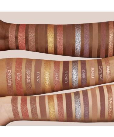 Vegan Copper Bronze Eyeshadow Palette - 12 Pigmented Nude Shades | Travel-Friendly Shimmer Makeup with Mirror - Buy Online on GoSupps.com