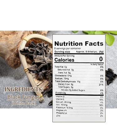 Buy Zestful Foods Dried Black Fungus (Wood Ear Mushrooms) - 8 Oz Non-GMO Vegan Gluten-Free | Perfect for Soups & Stir-Fries - International Shipping Available - Buy Online on GoSupps.com