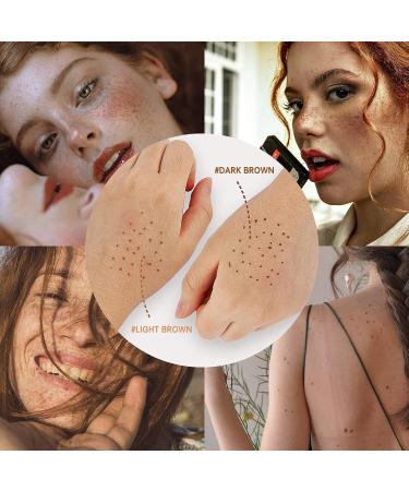 LOKFAR 2 Pcs Freckle Pen Set - Natural Lifelike Fake Freckles Makeup Tool in Dark Brown for Long-Lasting Sunkissed Look | Waterproof Dot Spot Pen - Buy Online on GoSupps.com