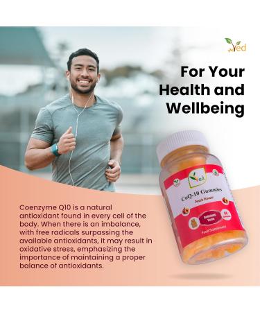 Co Enzyme Q10 90 Peach Flavor Gummies (Pack of 2) - Buy Online on GoSupps.com