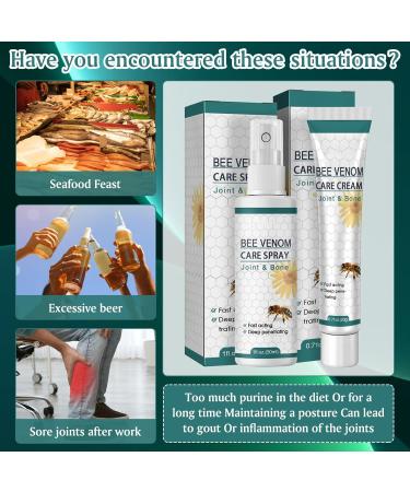 TZQFROCE Bee Venom Ointment Bee Venom Pain Cream Bee Venom Cream Bee Venom Treatment Spray Bee Cream Bee Venom Ointment for Joint and Bone Therapy - Buy Online on GoSupps.com