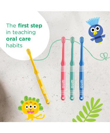 Buy GUM Baby Toothbrush | Soft Bristles & Extra Small Head | Ideal for 0-2 Years | Longer Handle | International Shipping Available - Buy Online on GoSupps.com