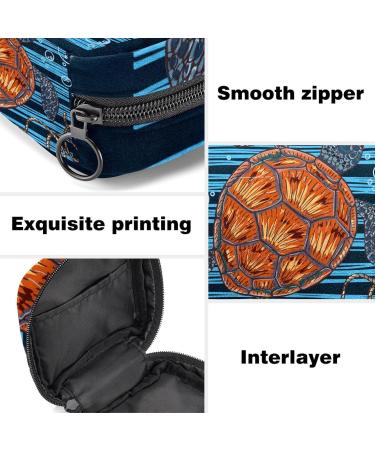 Buy Stylish Sea Turtle Menstruation Pad Bag with Zipper | Women's Napkin & Tampon Collection Bag - Buy Online on GoSupps.com