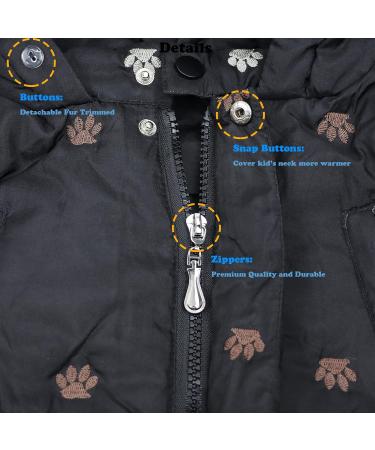 Kids Snowsuit Winter Hooded Down Jacket + Snow Bib Pants 2PCS | Fashionable & Lightweight Ski Suit for Toddler 18-24 Months - Black - Buy Online on GoSupps.com