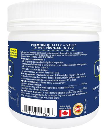 Promise Buffered Vitamin C Powder Orange Flavor-2000mg 400g 80 Day Supply Easy On The Stomach Made in Canada - Buy Online on GoSupps.com