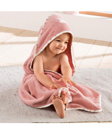 Erwin M ller Hooded Bath Towel - Pink-White Appliqu Terry Cloth (140x140 cm) | International Shipping Available - Buy Online on GoSupps.com