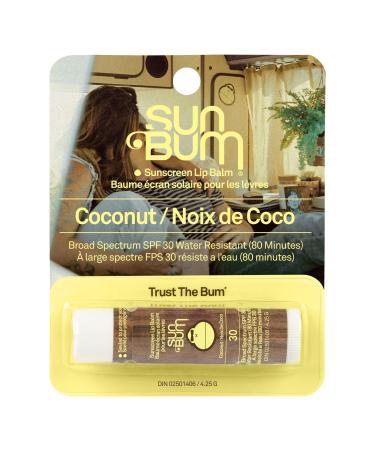 Sun Bum SPF 30 Sunscreen Lip Balm | Vegan and Cruelty Free Broad Spectrum UVA/UVB Lip Care with Aloe and Vitamin E for Moisturized Lips | Coconut Flavor |.15 oz