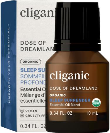 Cliganic Organic Essential Oil Sleep Surrender Blend - Dose of Dreamland (Packaging May Vary) Sleep Surrender 0.33 Fl Oz